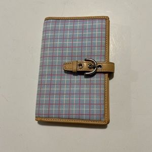 Coach light blue plaid photo album